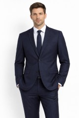                           Newsmen elasztikus slim öltöny - Sötétkék 